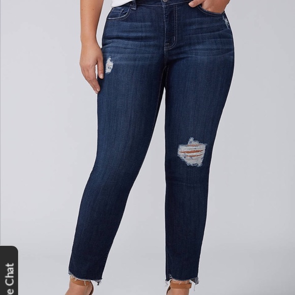Lane Bryant Denim - NWT Lane Bryant destructed straight leg